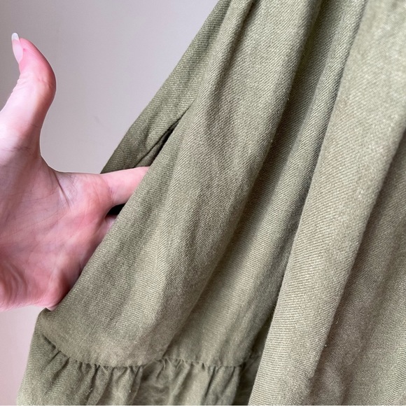 Madewell Olive Green Mini Dress - Picture 2 of 13